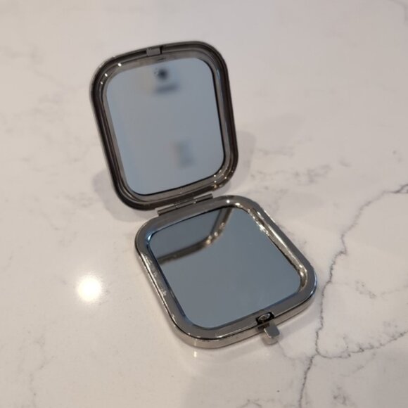 Vintage Russian BEINICE Decorative Square Double Sided Compact Cosmetic Mirror - Picture 5 of 7